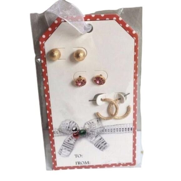 Jewelry - New Rose Gold Earrings Set Of 3 Pairs